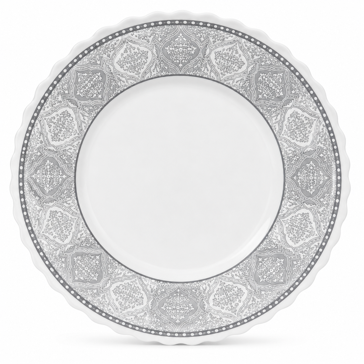 Clara Grey Ornamental Porcelain Side & Dessert Plate