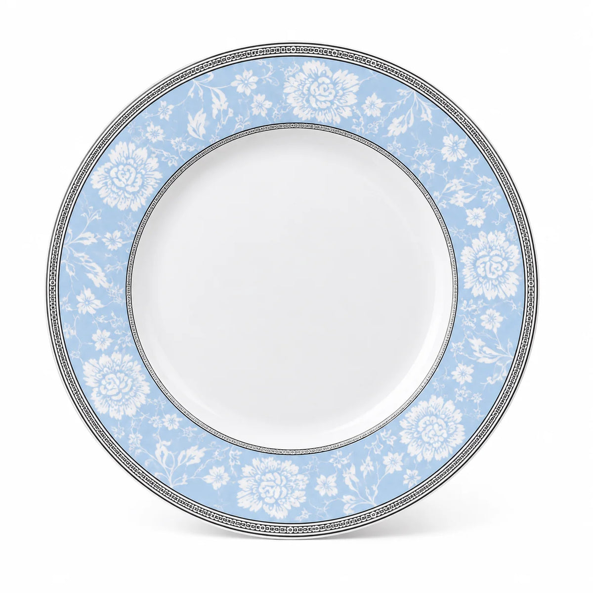 Light Blue Floral Medium Dinner Plate
