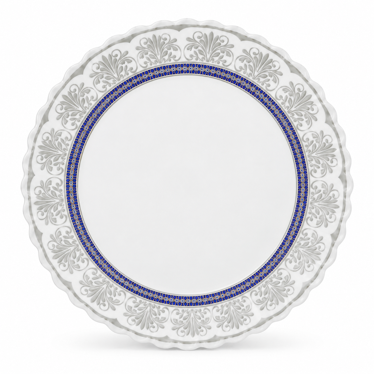 Sterling Blue & Grey Porcelain Side / Dessert Plate