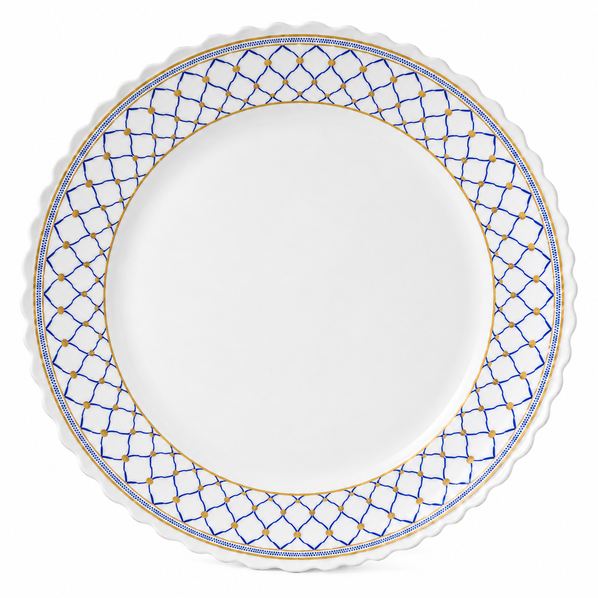 Royal Blue Lattice Dinner Plate 10inch