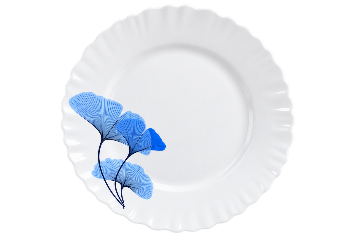 Blue Ginkgo Porcelain Dinner Plate
