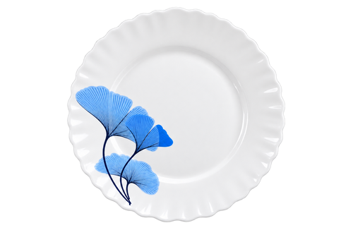 Blue Ginkgo Porcelain Side &amp; Dessert Plate