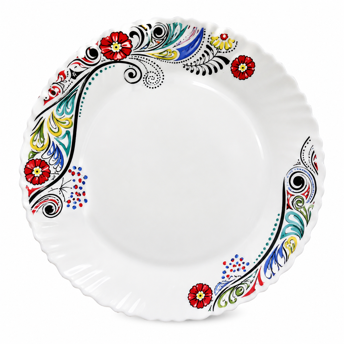 Colorful Ornamental Porcelain Dinner Plate 10inch