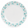 Aqua Botanical Porcelain Dinner Plate