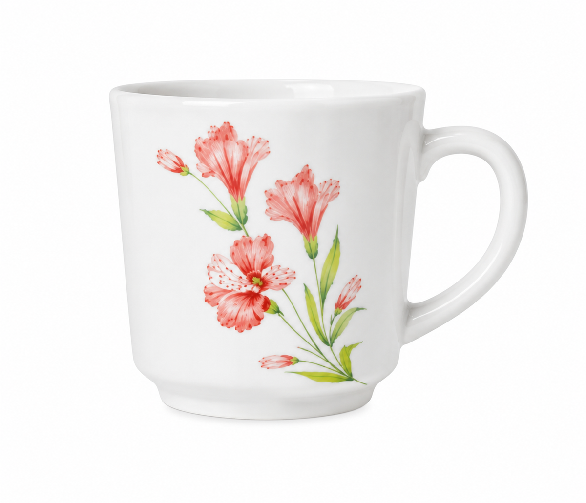Coral Blossom Porcelain Mug