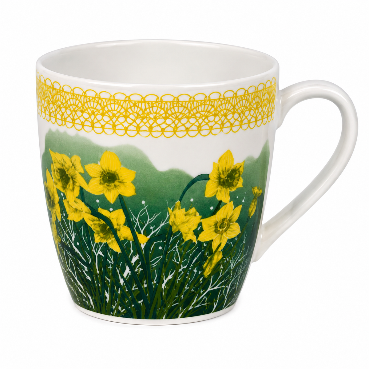 Yellow Meadow Porcelain Cup