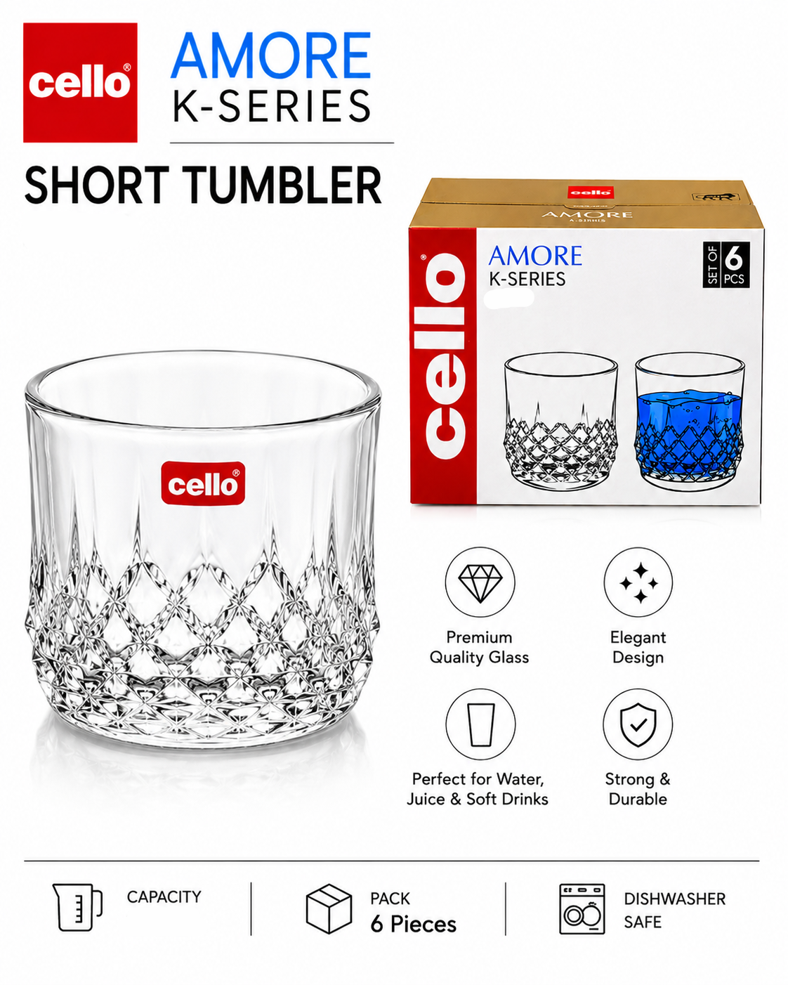 Amore K-Series Short Tumbler 215 ml