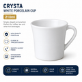 Crysta White Porcelain Cup 210ml