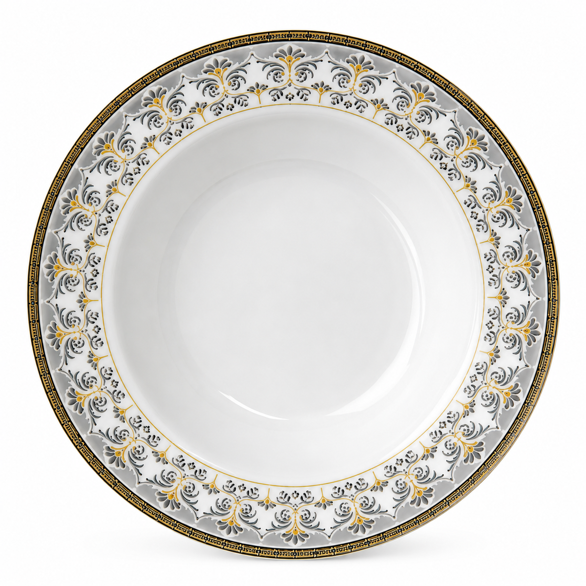 Classic Gold Floral Deep Side/Dessert Plate