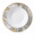 Marble Gold Deep Soup Plate 9inch