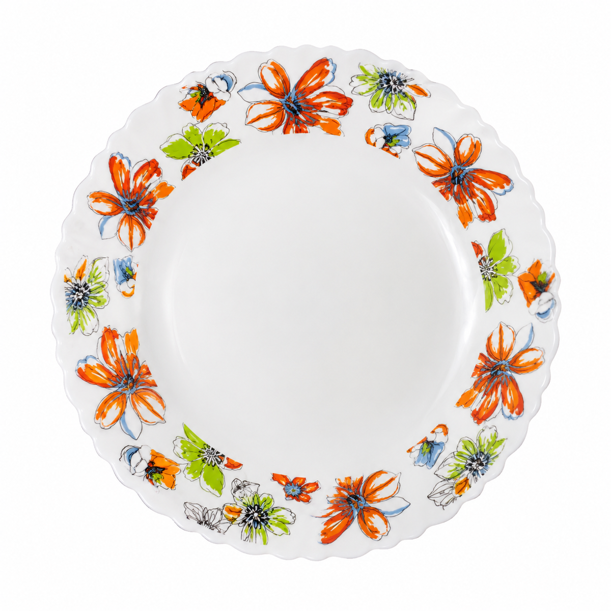 Colorful Floral Garden Dinner Plate
