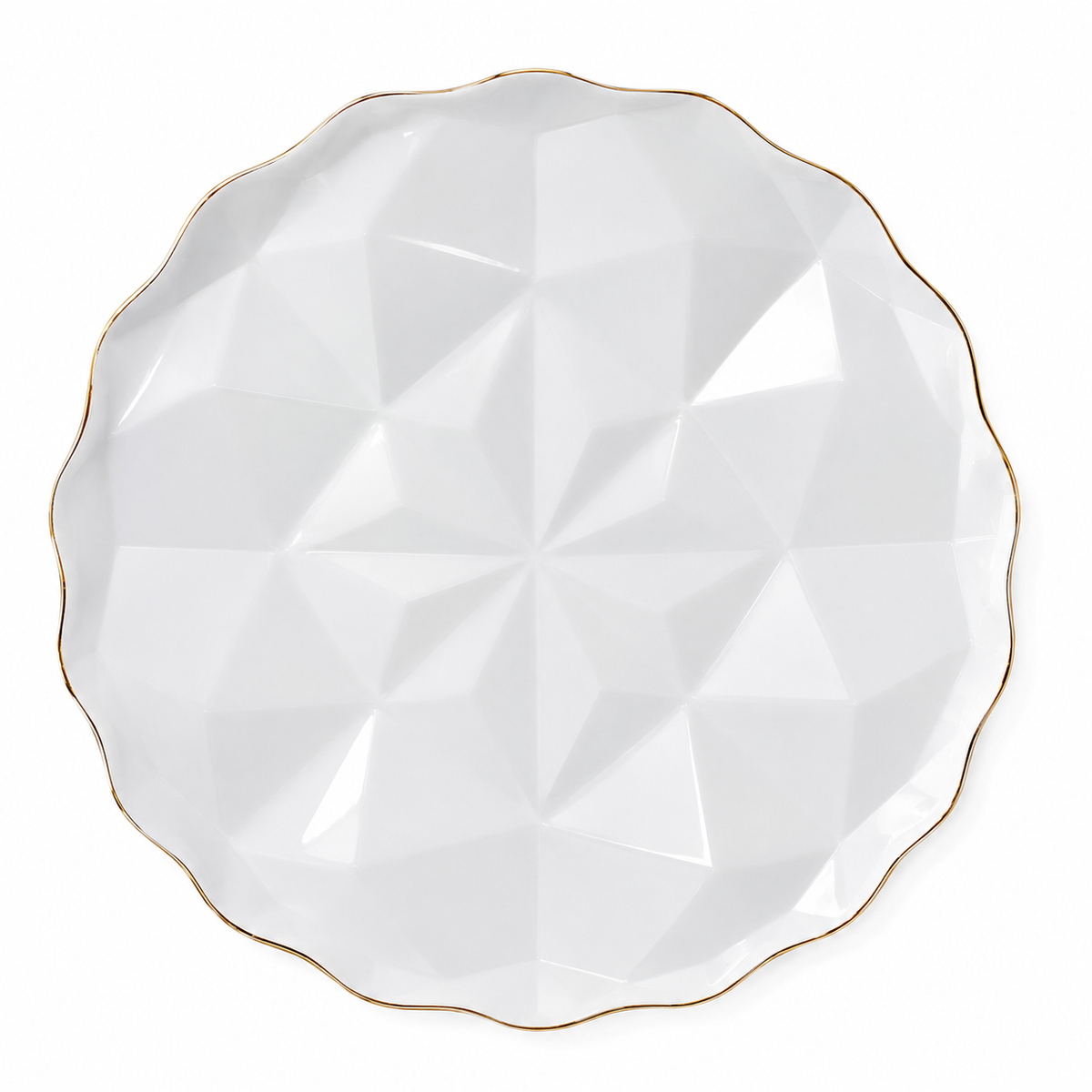 Crystal Facet Dinner Plate 10inch