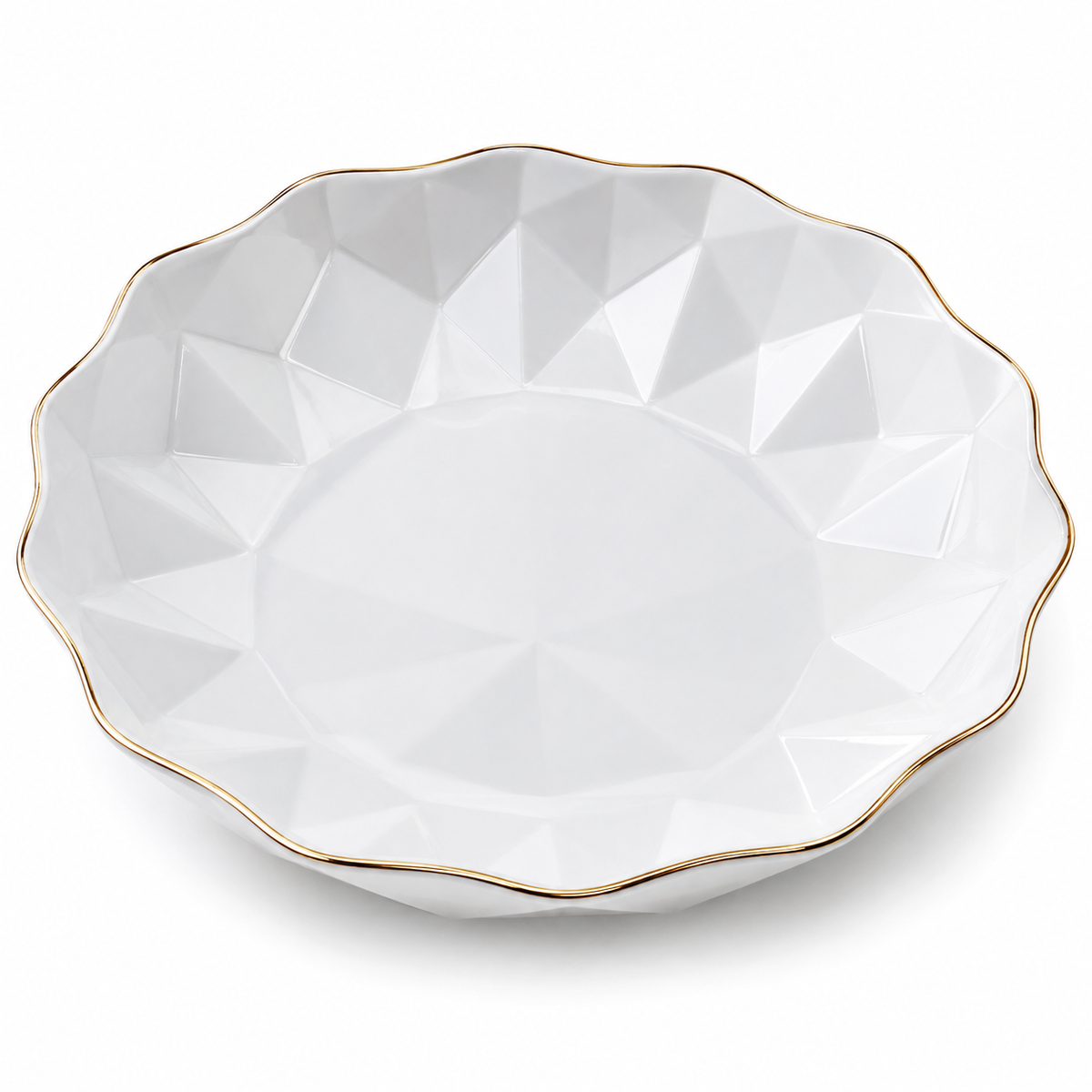 Crystal Facet Deep Soup Plate 9inch