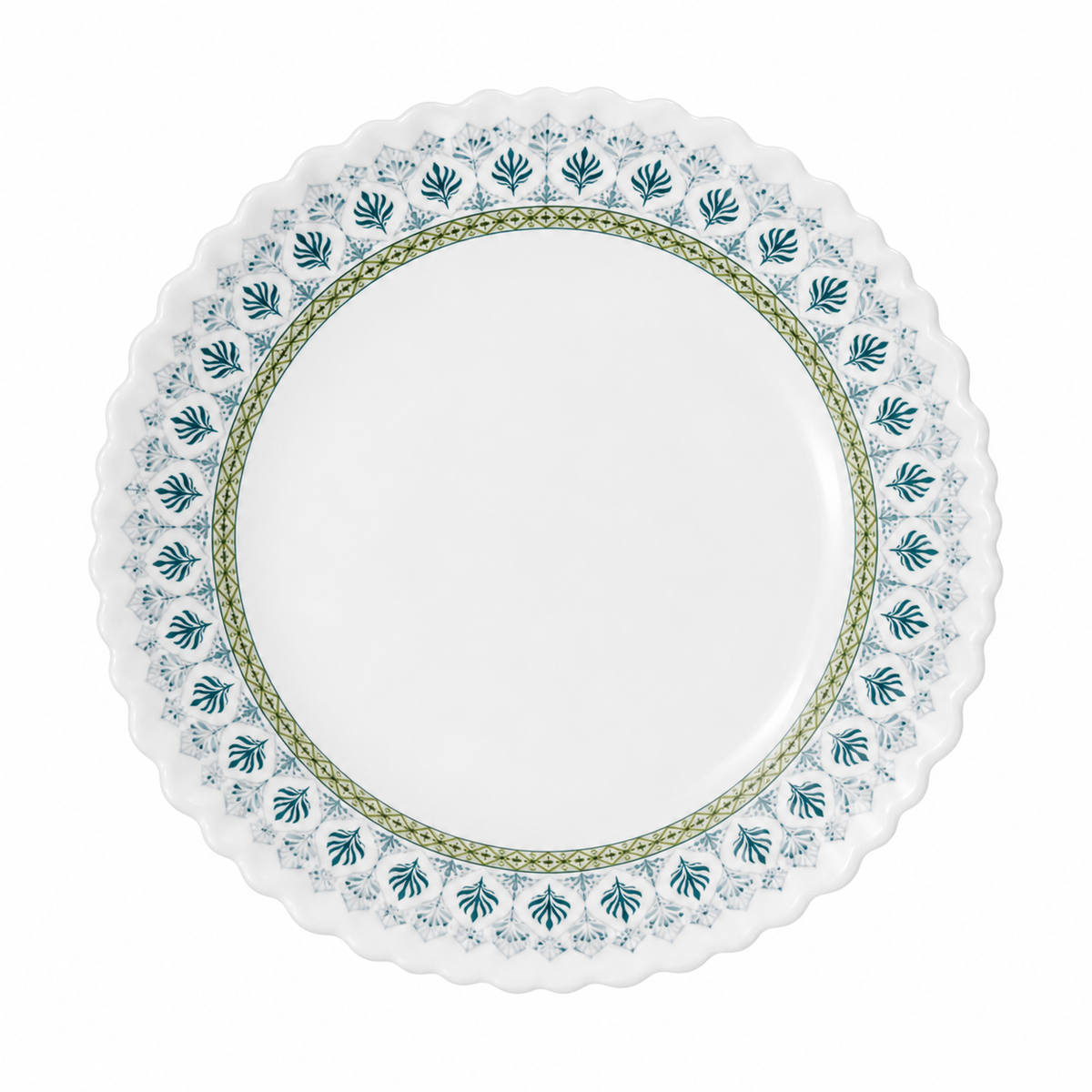 Blue Green Classic Dessert Plate 7.5inch