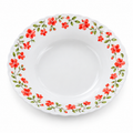 Farfurie adâncă de desert/laterală, clasică, cu imprimeu floral coral