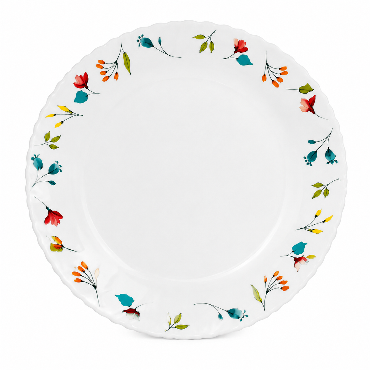 Farfurie clasică cu model floral multicolor