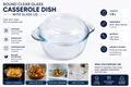 Round Clear Glass Casserole Dish with Glass Lid