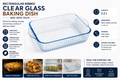 Rectangular Ribbed Clear Glass Baking Dish