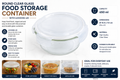 Round Clear Glass Food Storage Container with Locking Lid