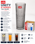Pahar din sticlă texturată înaltă Unity K-Series de 275 ml