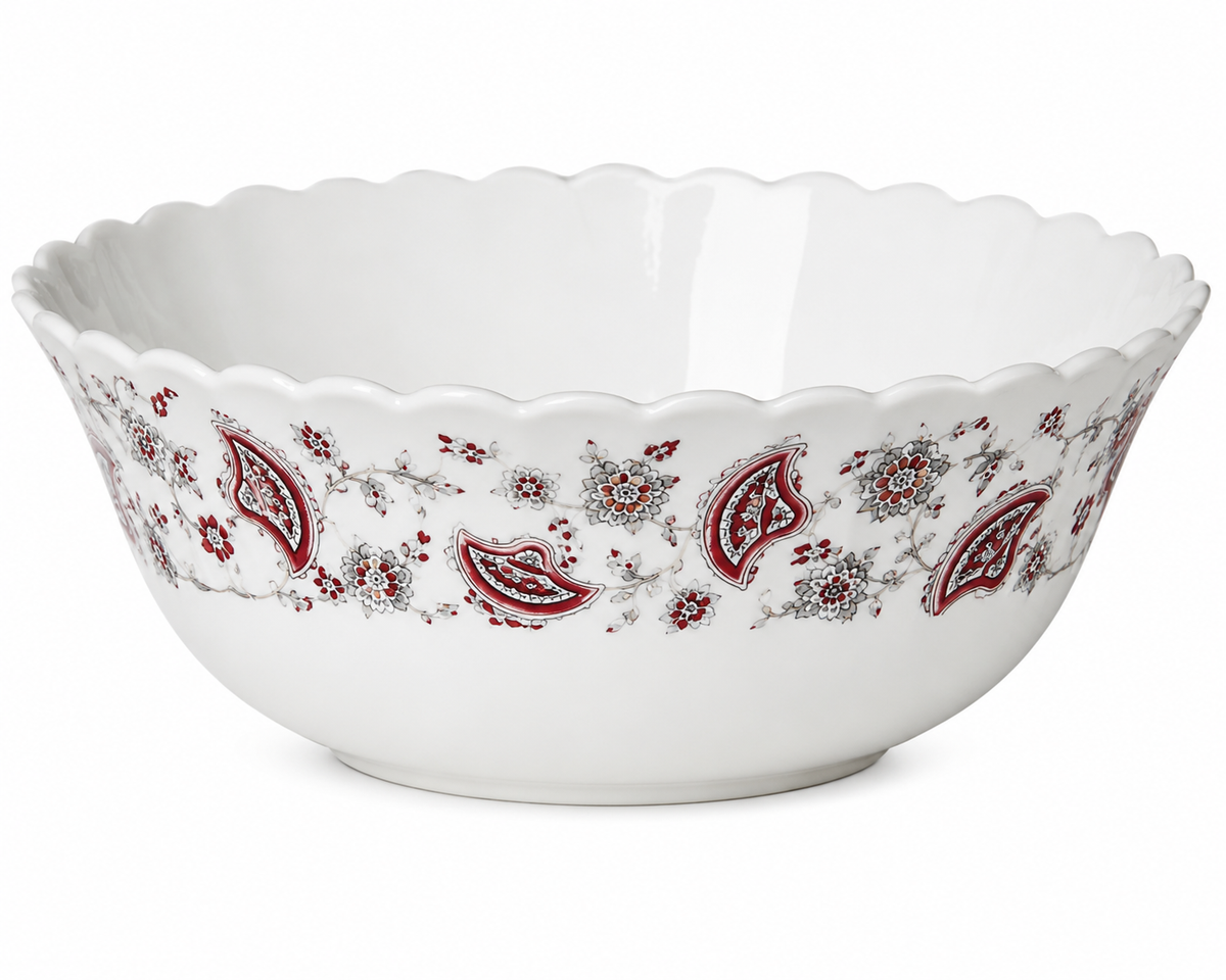 Burgundy Paisley Classic Bowl 7inch