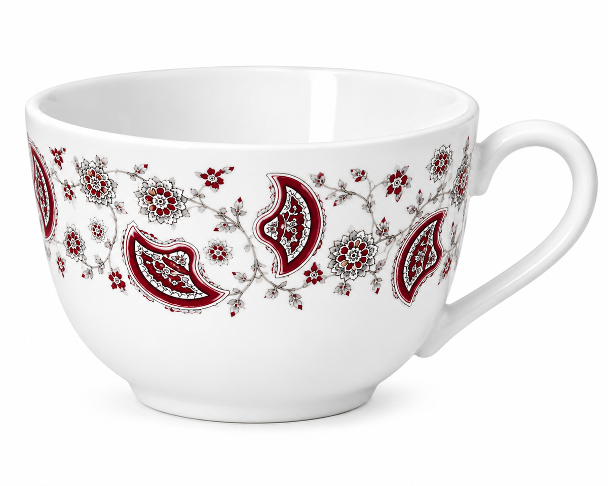 Burgundy Paisley Classic Cup