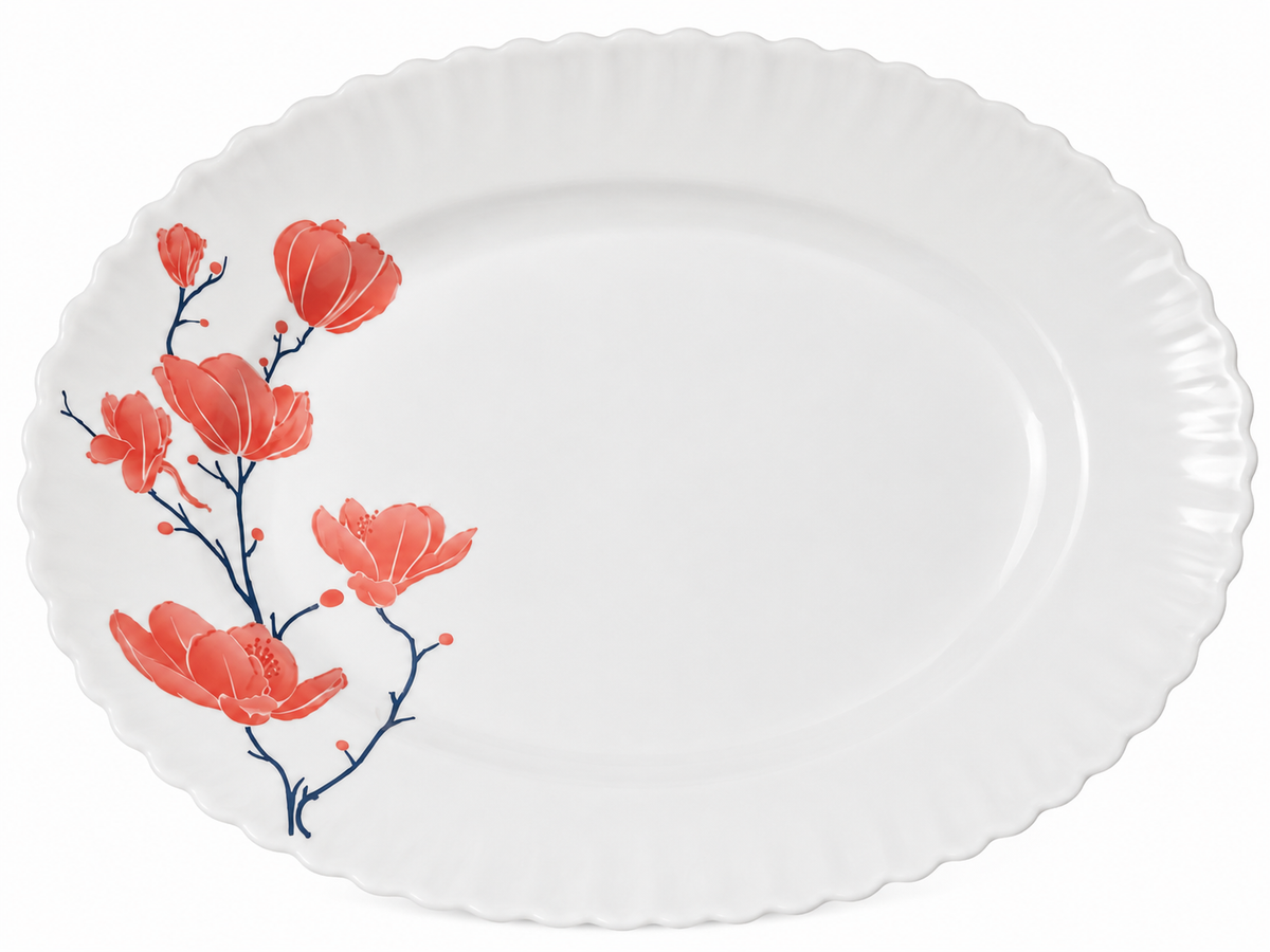 Coral Blossom Classic Large Serving Plate