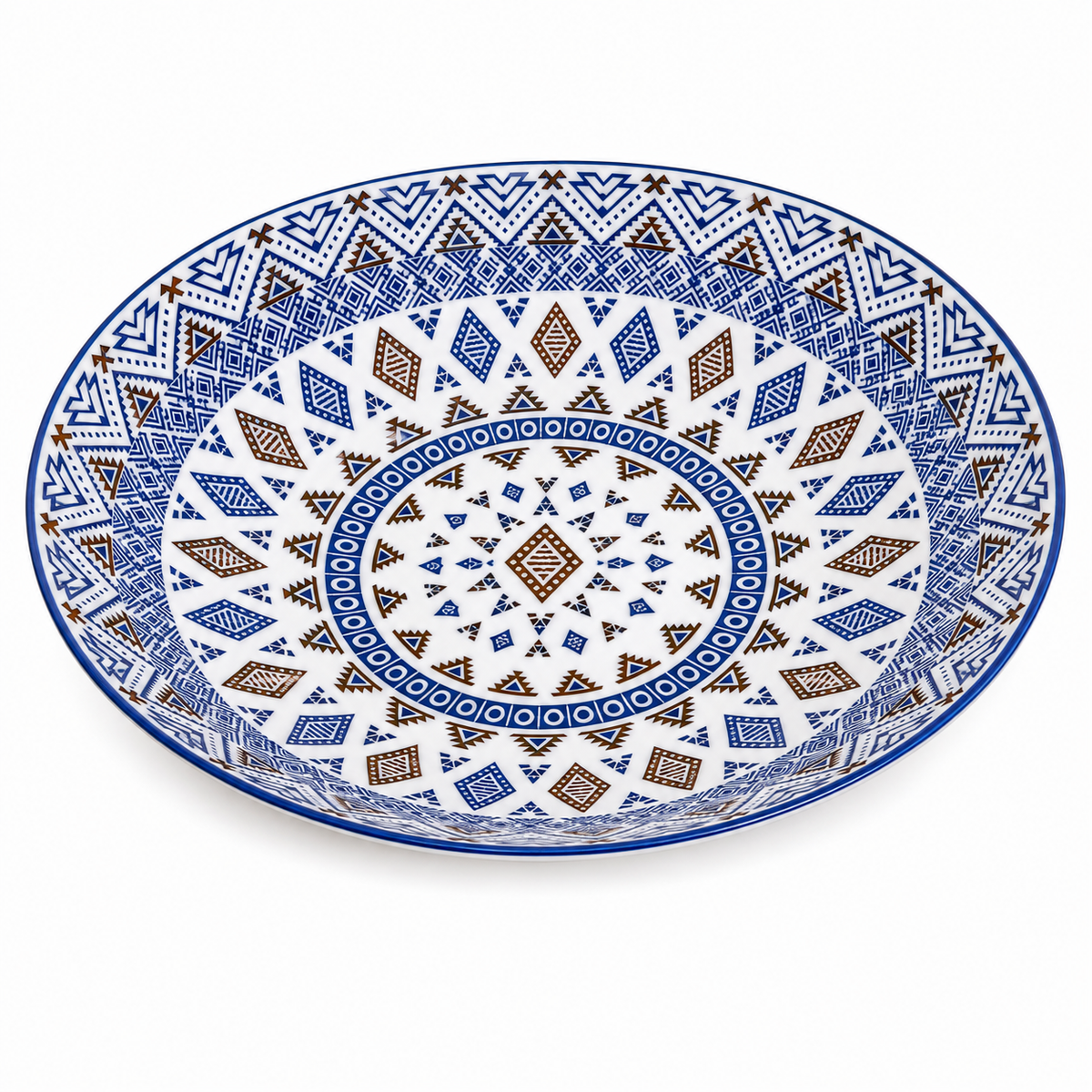 Blue Tribal Classic Large Serving Plate