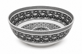 Classic Black Floral Porcelain Bowl
