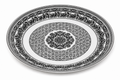 Classic Black Floral Large Serving Plate