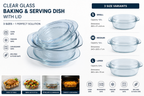 Clear Glass Baking &amp; Serving Dish with Lid