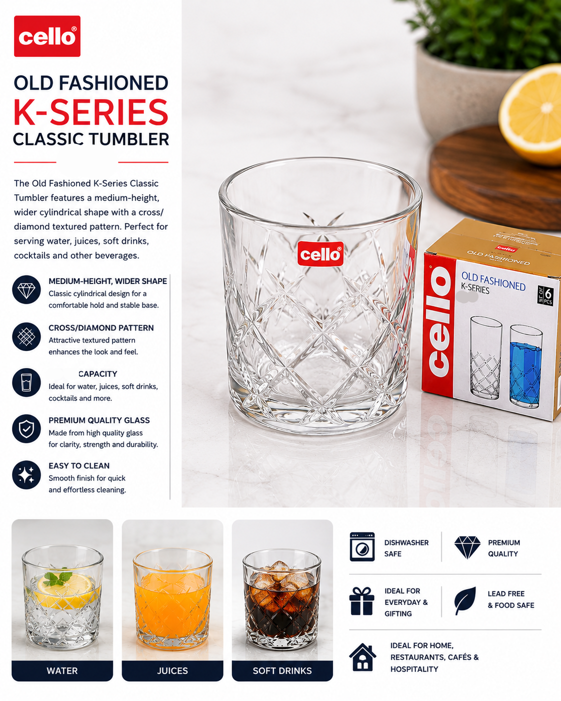 Old Fashioned K-Series 340ml Classic Tumbler