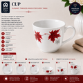 Red Maple Leaf Patterned Cup