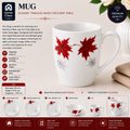 Red Maple Leaf Patterned Mug