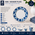 Blue Floral Patterned Side / Dessert Plate 7.5Inch
