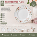 Delicate Floral Patterned Big Dinner Plate 12inch