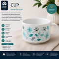 Turquoise Floral Patterned Cup