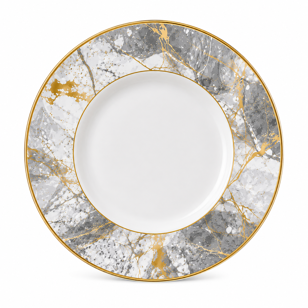 Marble Gold Side/Dessert Plate 7.5 inch