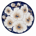 Farfurie decorativă din porțelan – Design albastru și floral 8 inch