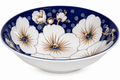 Bol adânc din porțelan / Bol pentru supă – Design floral albastru 7 inci