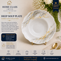 Marble Gold Porcelain Deep Soup Plate