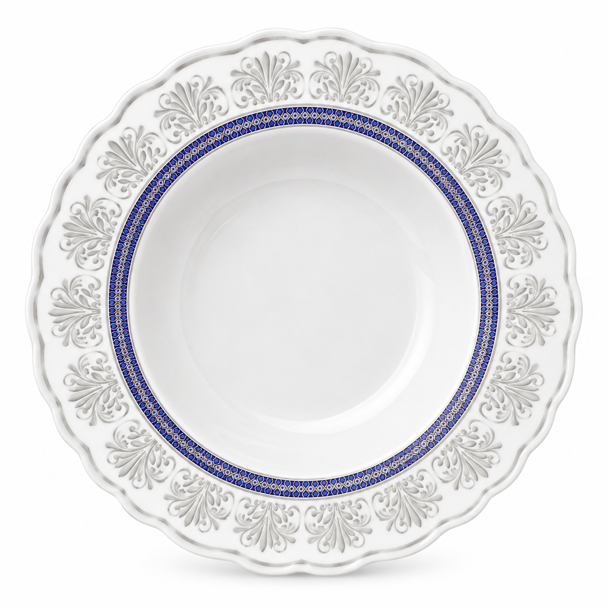 Sterling Blue & Grey Deep Soup Plate