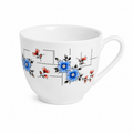 Cupa albastră cu trifoi floral
