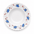 Blue Floral Clover Deep Soup Plate 9inch