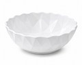 Bol adânc de porțelan alb festonat / Bol de supă 23 cm