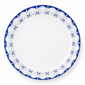Farfurie mare elegantă, ornamentală, albastru și gri, 28 cm