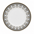 Elegant Grey & Gold Ornamental Dessert Plate 7.5inch