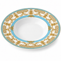 Turquoise Gold Elegance Deep Soup Plate