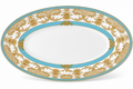 Platou / Vas oval de servire Turcoaz Auriu Eleganță