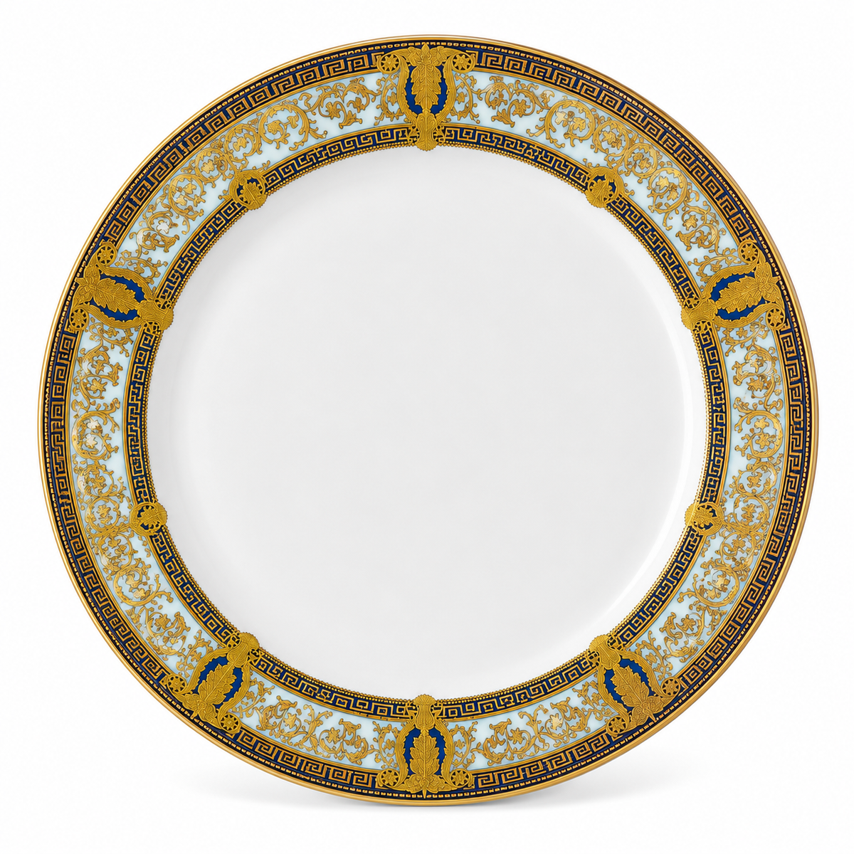 Royal Blue & Gold Elegance Large Dinner Plate